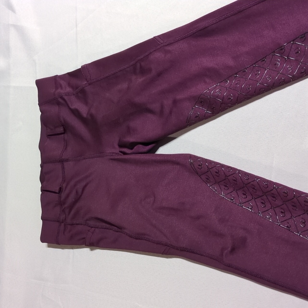 Ovation Aerowick Women's Full Seat Riding Tights, EUC, M, Purple Maroon - Picture 2 of 8